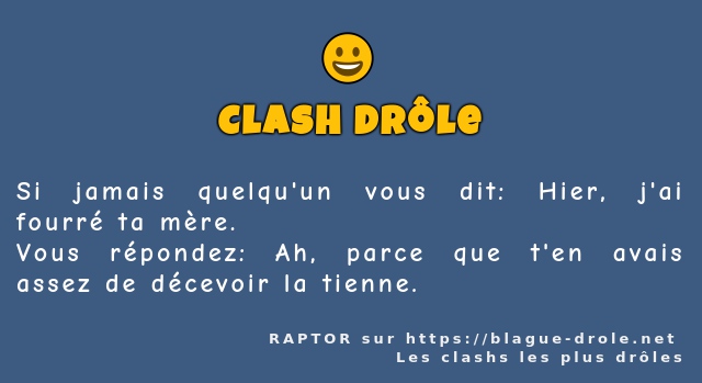 Si jamais quelqu'un vous dit: Hier, j'ai...