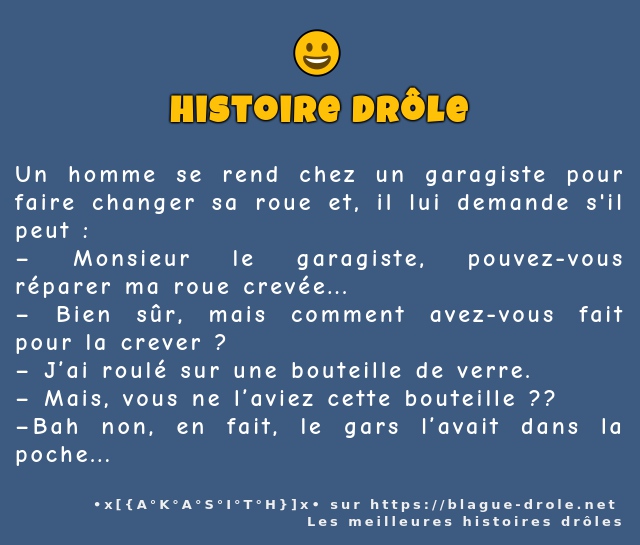 Un homme se rend chez un garagiste pour...