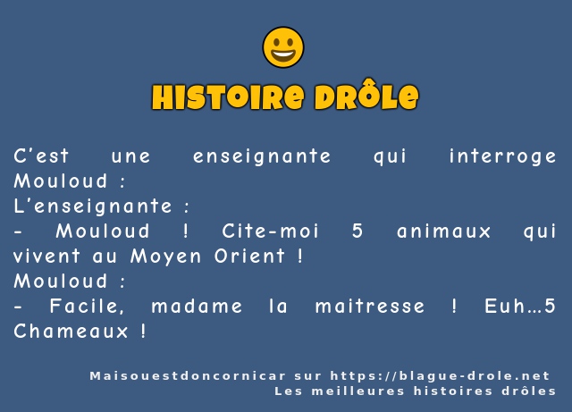 C’est une enseignante qui interroge Mouloud :