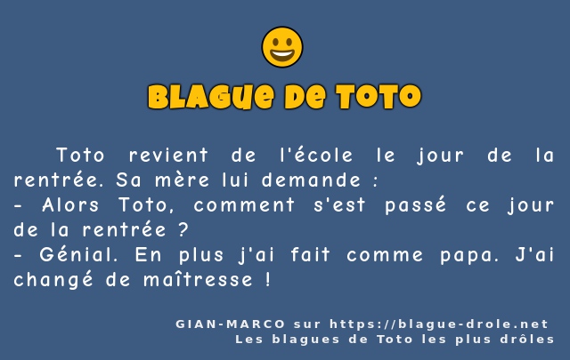   Toto revient de l'école le jour de la...