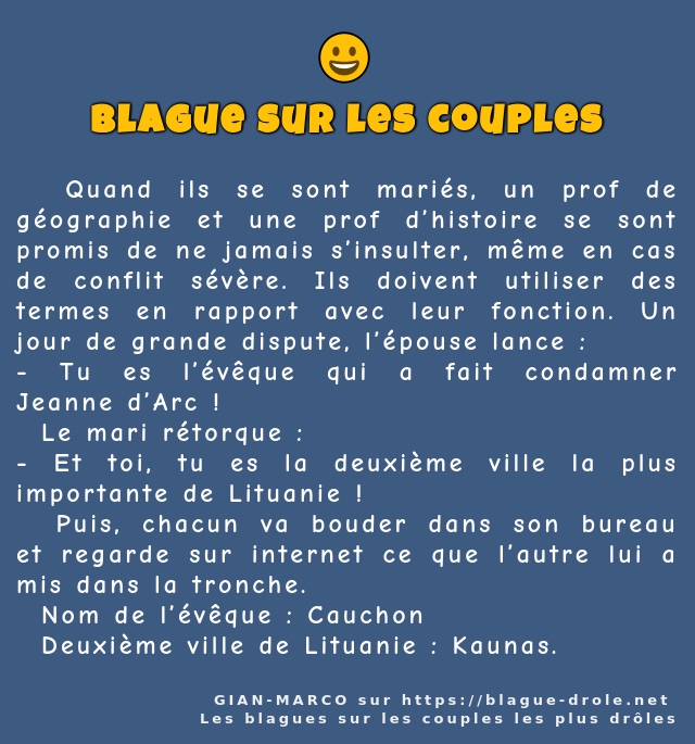   Quand ils se sont mariés, un prof de...