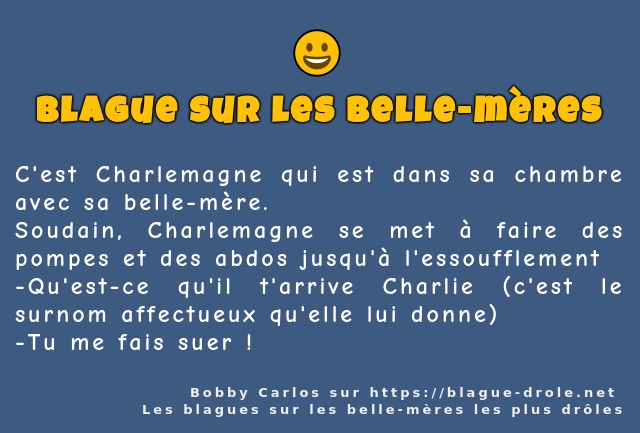 C'est Charlemagne qui est dans sa chambre...