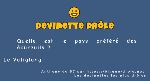 Quelle est le pays préféré des écureuils ?