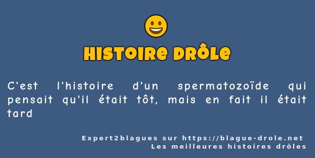 C'est l'histoire d'un spermatozoïde qui...