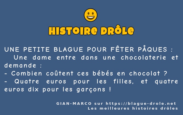 UNE PETITE BLAGUE POUR FÊTER PÅQUES :