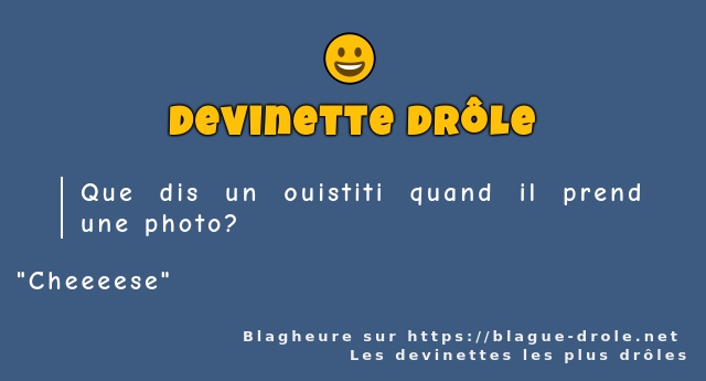 Que dis un ouistiti quand il prend une photo?