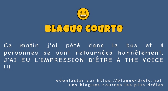 Ce matin j'ai pété dans le bus et 4...
