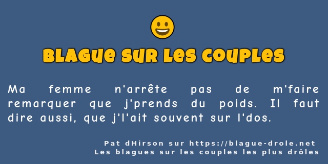Ma femme n'arrête pas de m'faire remarquer...