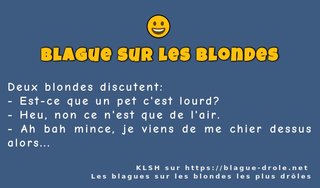 Deux blondes discutent: