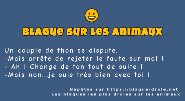 Un couple de thon se dispute: