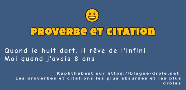 Quand le huit dort, il rêve de l'infini