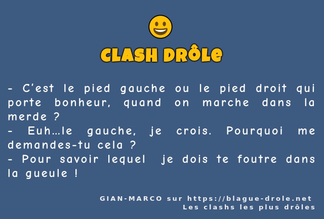 C’est le pied gauche ou le pied droit qui...