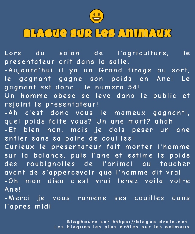 Lors du salon de l'agriculture, le...