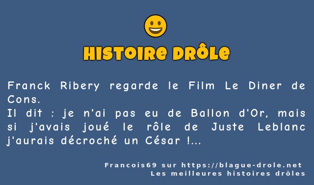 Franck Ribery regarde le Film Le Diner de...