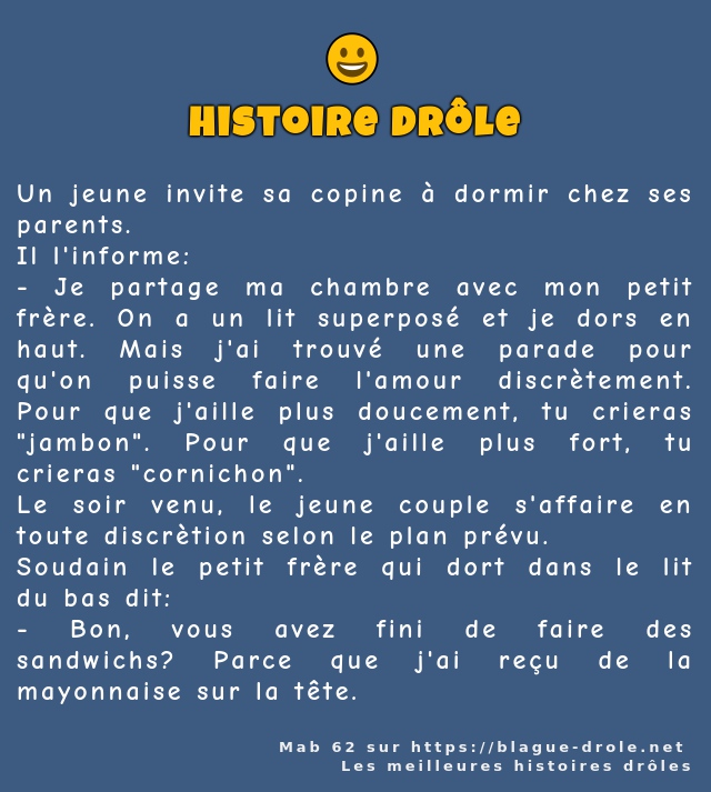 Un jeune invite sa copine à dormir chez...