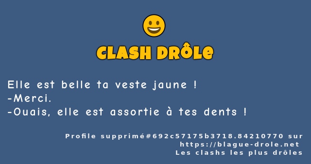 Elle est belle ta veste jaune !