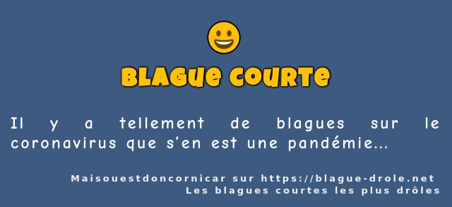 Il y a tellement de blagues sur le...