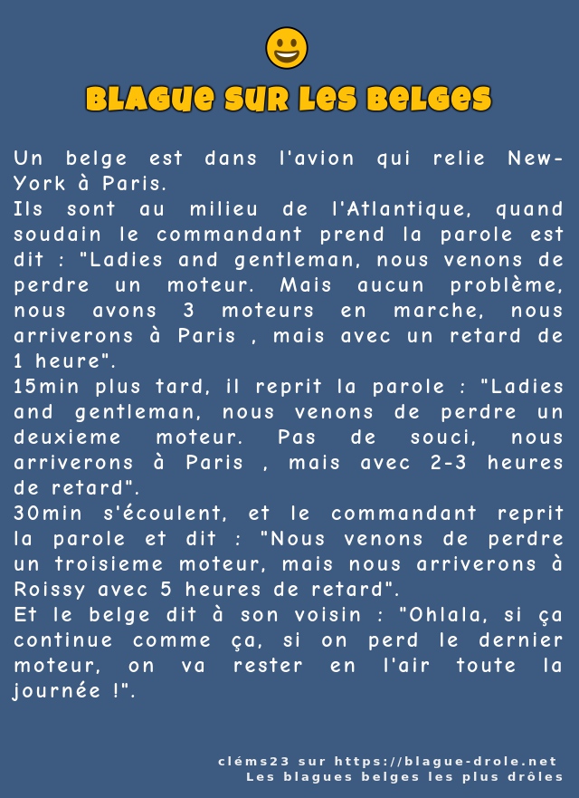 Un belge est dans l'avion qui relie New-York...