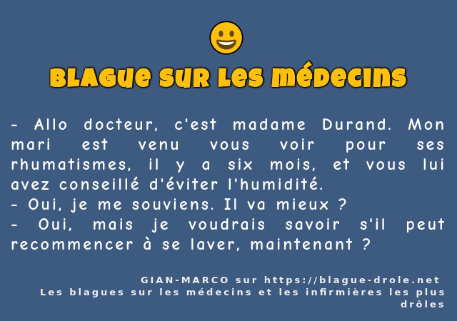 Allo docteur, c'est madame Durand. Mon mari...