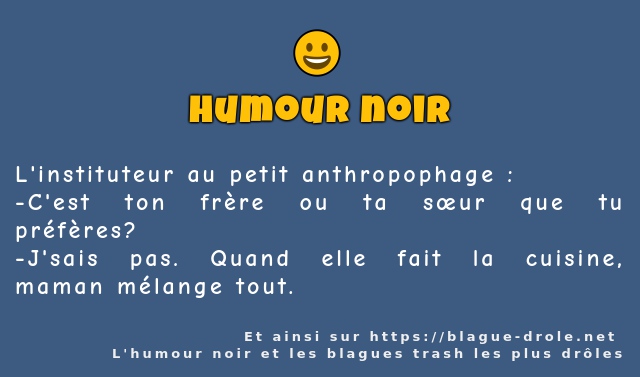 L'instituteur au petit anthropophage :