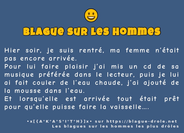 Hier soir, je suis rentré, ma femme n’était...