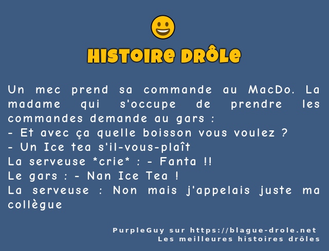 Un mec prend sa commande au MacDo. La madame...