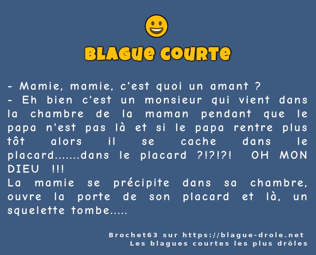 Mamie, mamie, c'est quoi un amant ? 