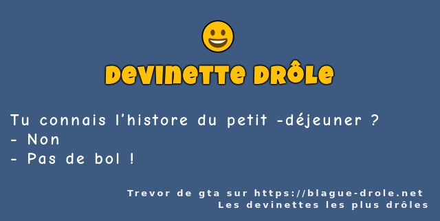 Tu connais l’histore du petit -déjeuner ?