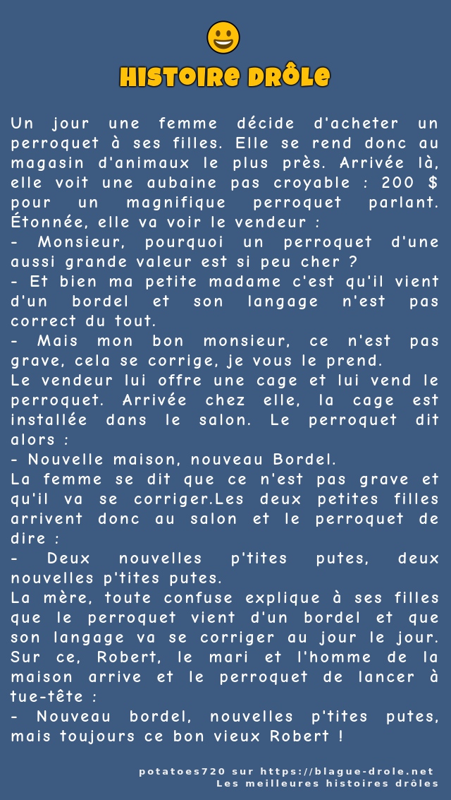 Un jour une femme décide d'acheter un...