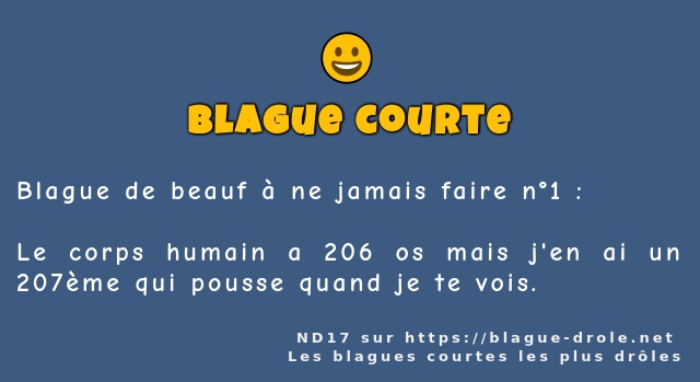 Blague de beauf à ne jamais faire n°1 :
