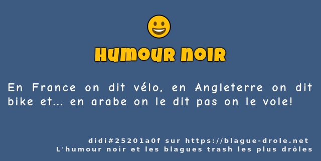 En France on dit vélo, en Angleterre on dit...