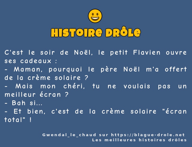 C'est le soir de Noël, le petit Flavien...