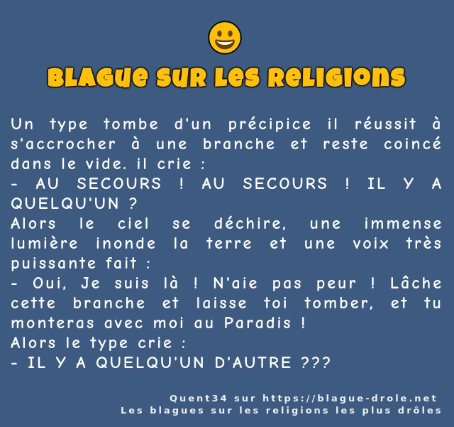 Un type tombe d'un précipice il réussit à...
