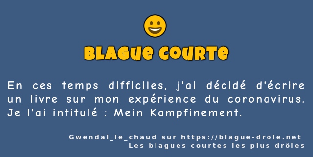 En ces temps difficiles, j'ai décidé...
