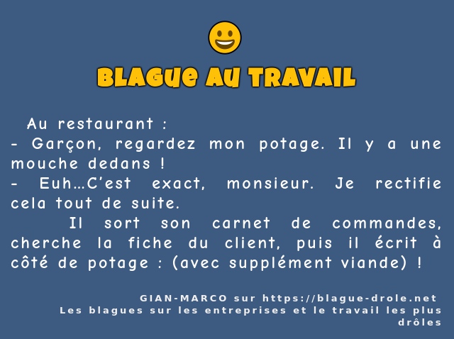   Au restaurant :