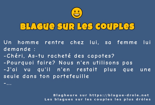 Un homme rentre chez lui, sa femme lui...