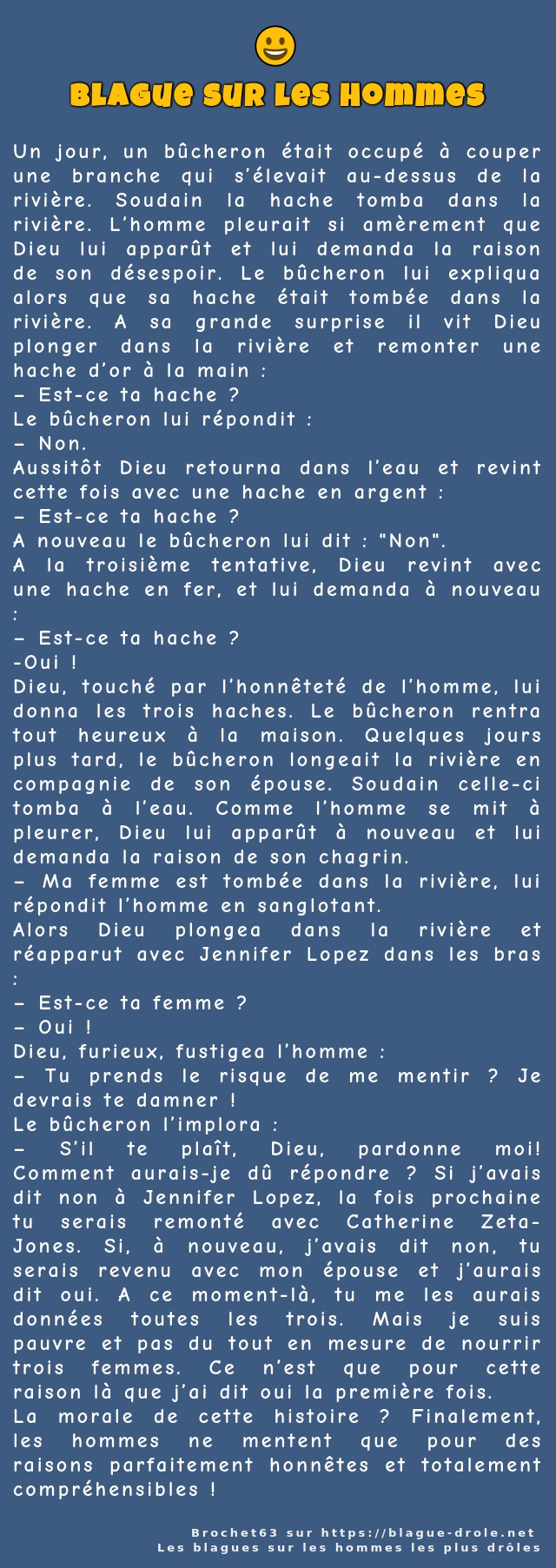Un jour, un bûcheron était occupé à couper...