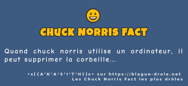 Quand chuck norris utilise un ordinateur, il...