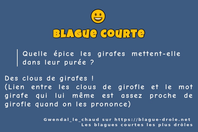 Quelle épice les girafes mettent-elle dans...