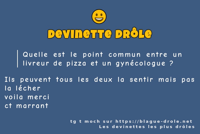Quelle est le point commun entre un livreur...
