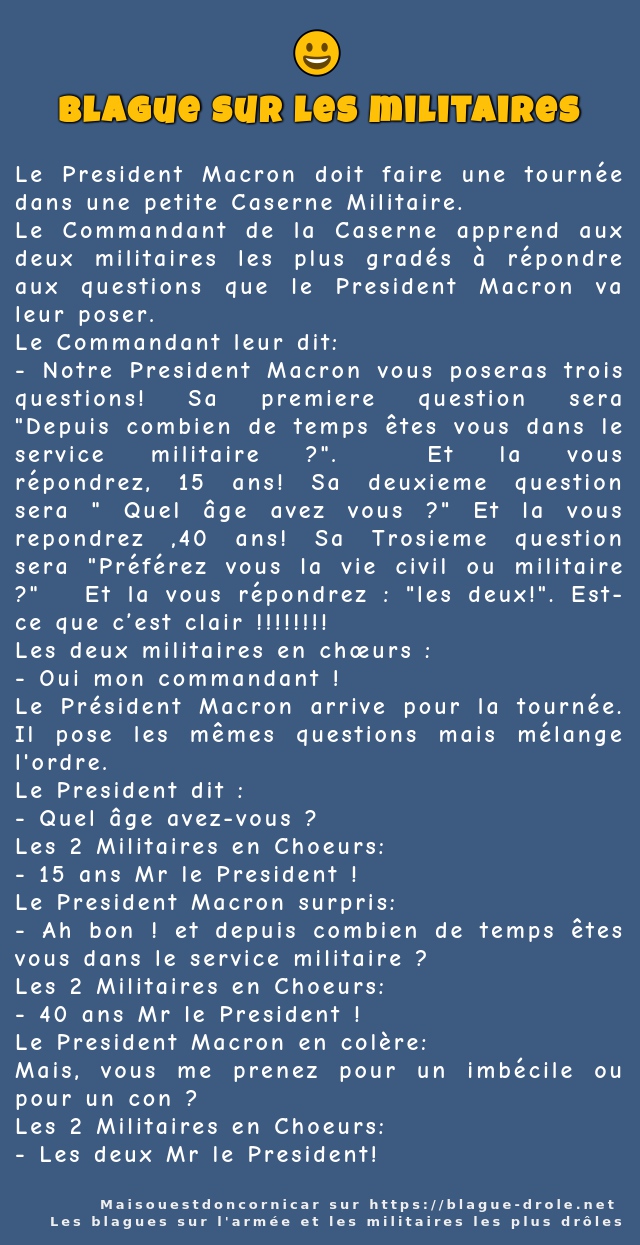 Le President Macron doit faire une tournée...