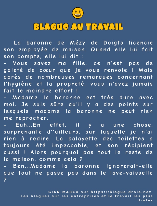   La baronne de Mézy de Doigts licencie son...