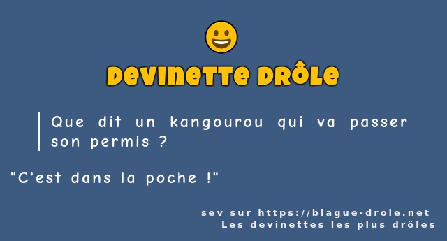 Que dit un kangourou qui va passer son...