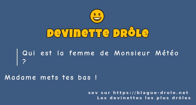 Qui est la femme de Monsieur Météo ?