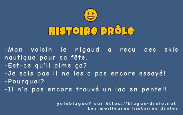 Mon voisin le nigaud a reçu des skis...