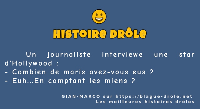   Un journaliste interviewe une star...