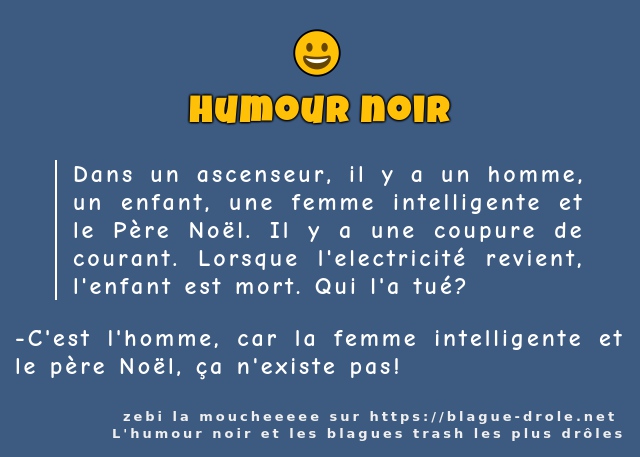 Dans un ascenseur, il y a un homme, un...
