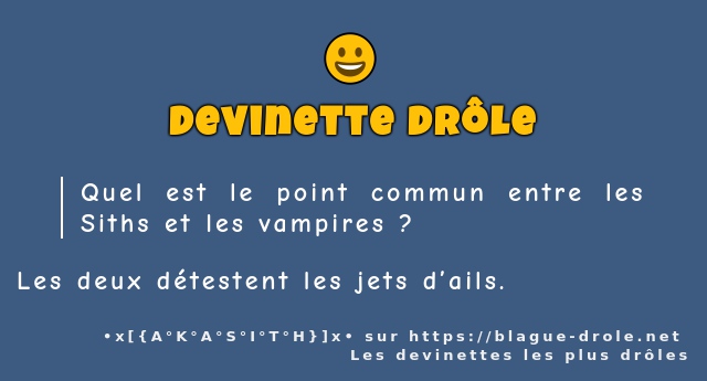 Quel est le point commun entre les Siths et...