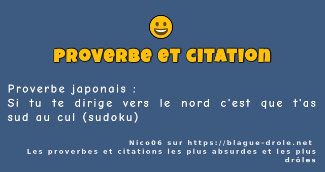 Proverbe japonais :