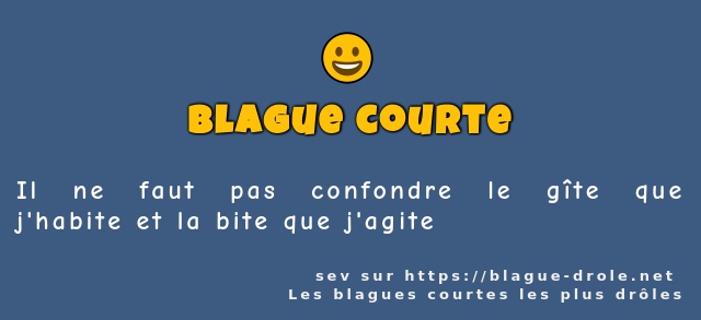 Il ne faut pas confondre le gîte que...